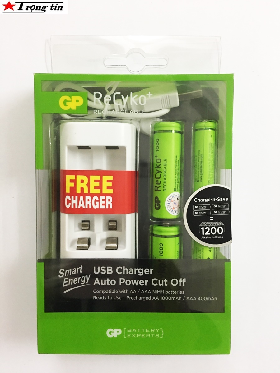 Bộ sạc pin aa, bộ sạc pin gp