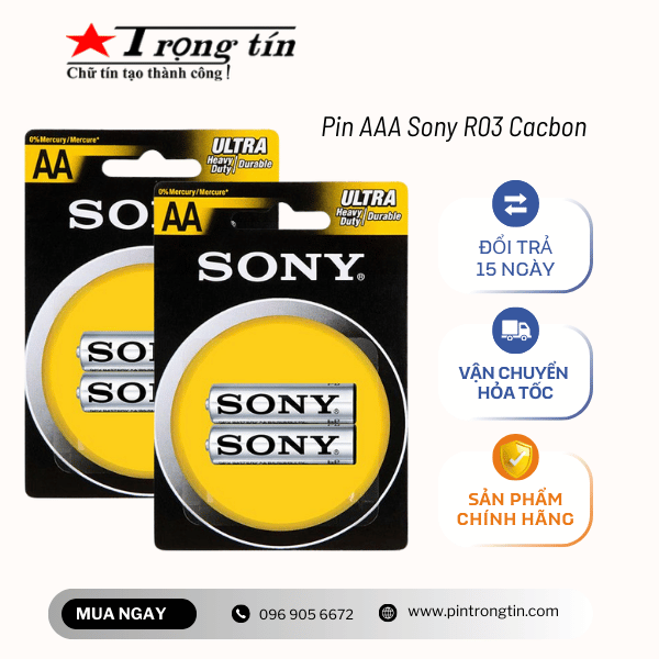 Pin AAA Sony R03 Cacbon