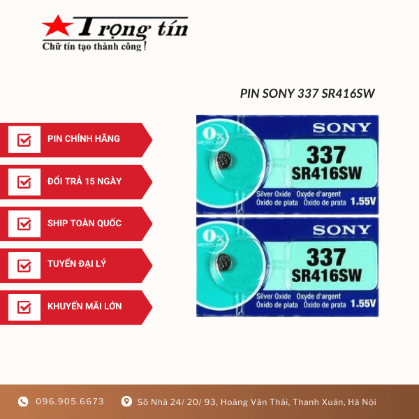 Pin SONY 337 SR416SW PINTRONGTIN