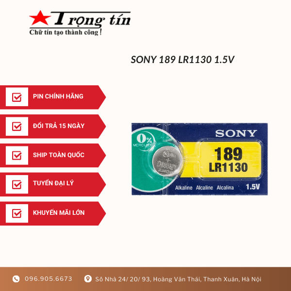 SONY 189 LR1130 1.5V PIN