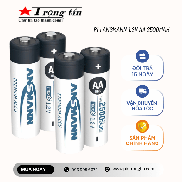 Pin ANSMANN 1.2V AA 2500MAH 2V