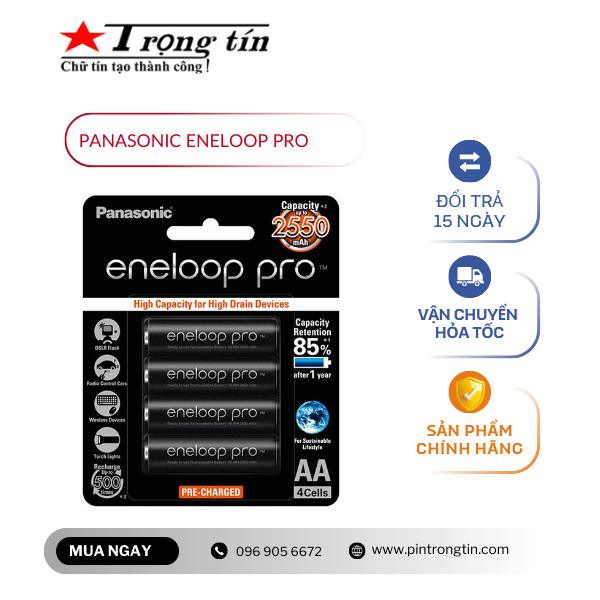 pin PANASONIC eneloop pro 2500mah