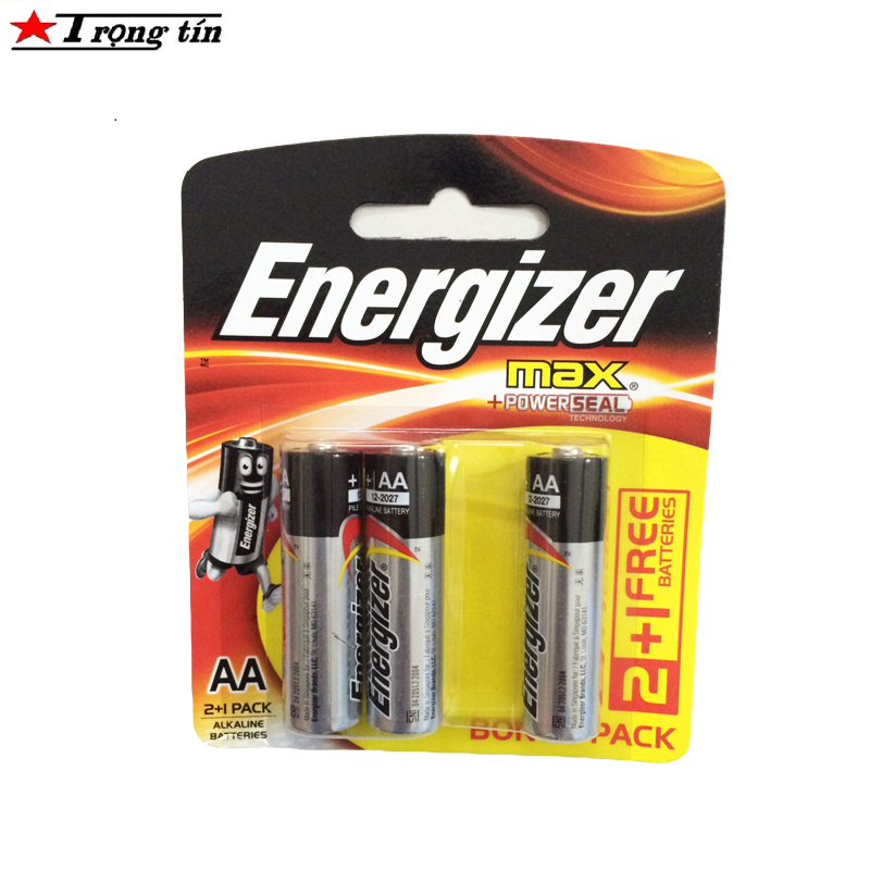 Pin Energizer AA Alkaline vỉ 3 viên 1.5v