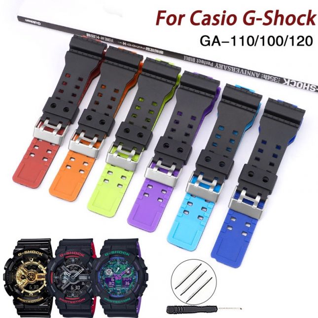 Reservehorlogeband van nylon, 16 mm, compatibel met Casio G-Shock GA